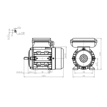 Silnik elektryczny jednofazowy 0,18kW 2800 obr/min. 63B3